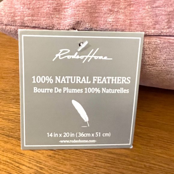 NEW Forever In Love Throw Pillow Pink Stitched Rodeo Home Rectangle Feather NWT - Picture 5 of 7